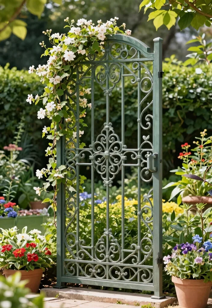 15 Metal Trellis Ideas That Don't Rust or Need Annual Painting - 13. Ornamental Metal Grilles 1