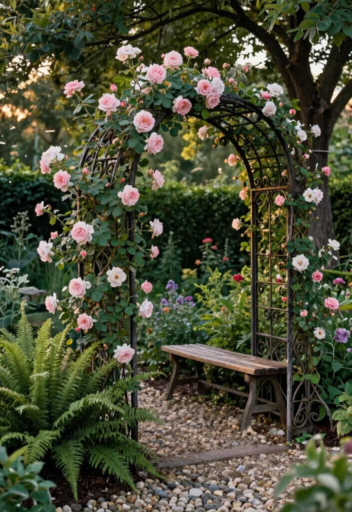 15 Metal Trellis Ideas That Don't Rust or Need Annual Painting - 2. Rustic Charm with Wrought Iron 1
