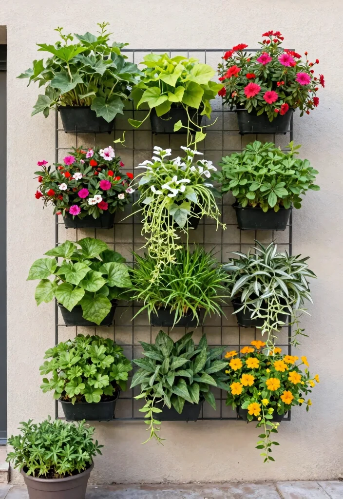 15 Metal Trellis Ideas That Don't Rust or Need Annual Painting - 5. Vertical Gardens with Metal Grids 1