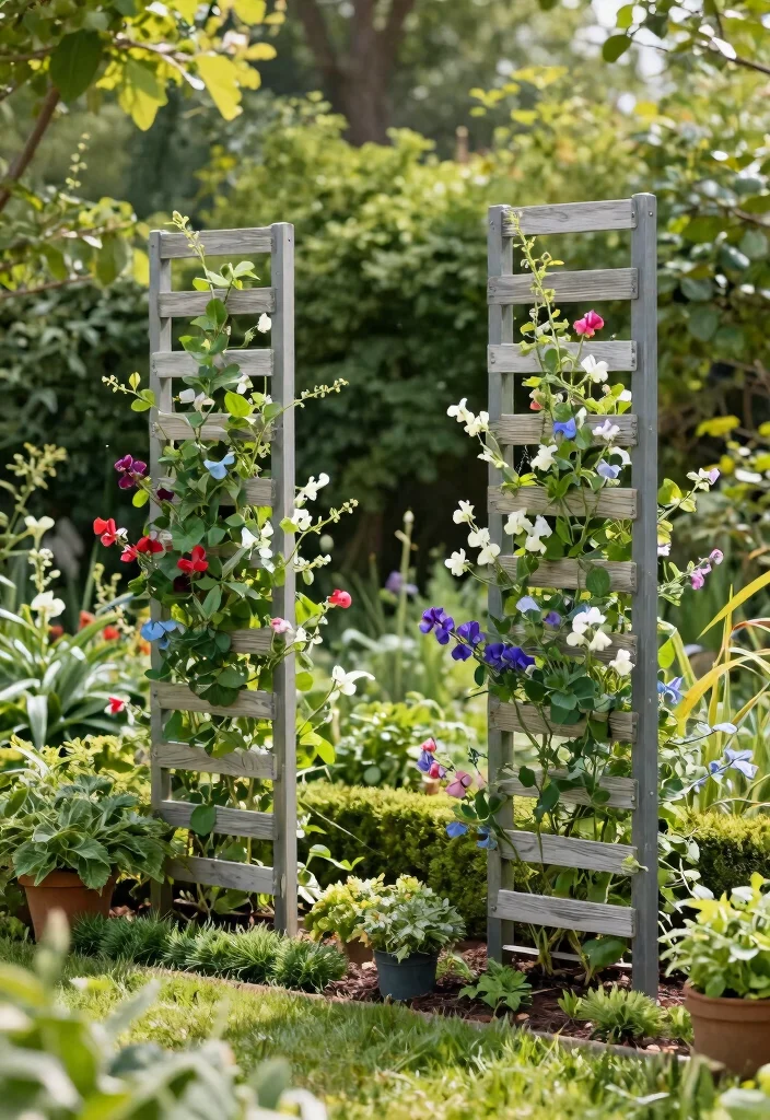 15 Metal Trellis Ideas That Don't Rust or Need Annual Painting - 9. Simple Vertical Slats 1