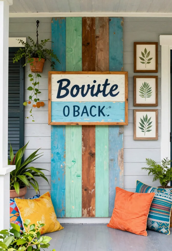 15 Modern Front Porch Decor Ideas That Boost Curb Appeal - 12. Customized Wall Art 1