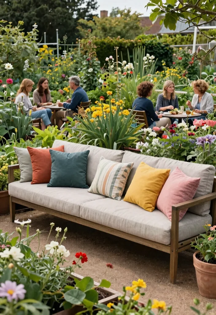 15 Outdoor Bench Design Ideas That Seat More Than Two People - 13. Garden Sofa Benches 1