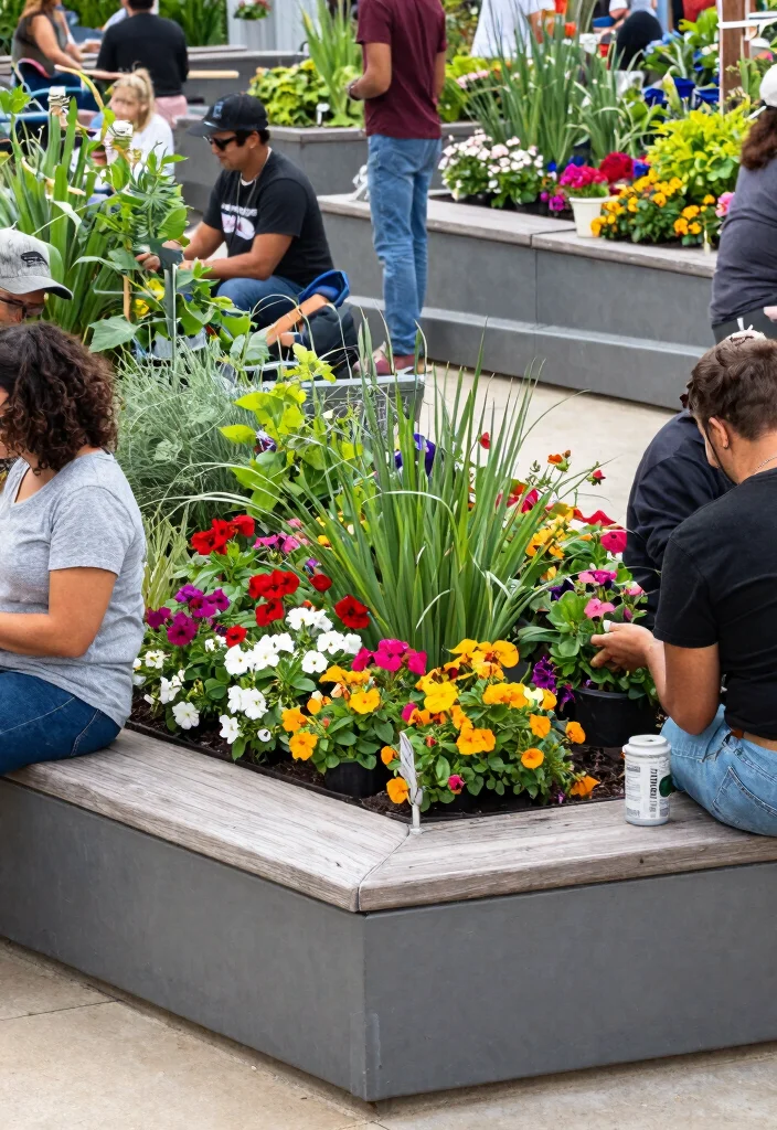 15 Outdoor Bench Design Ideas That Seat More Than Two People - 14. Raised Bench Planters 1