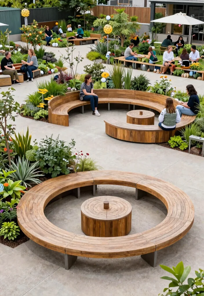 15 Outdoor Bench Design Ideas That Seat More Than Two People - 2. Modular Seating Arrangements 1