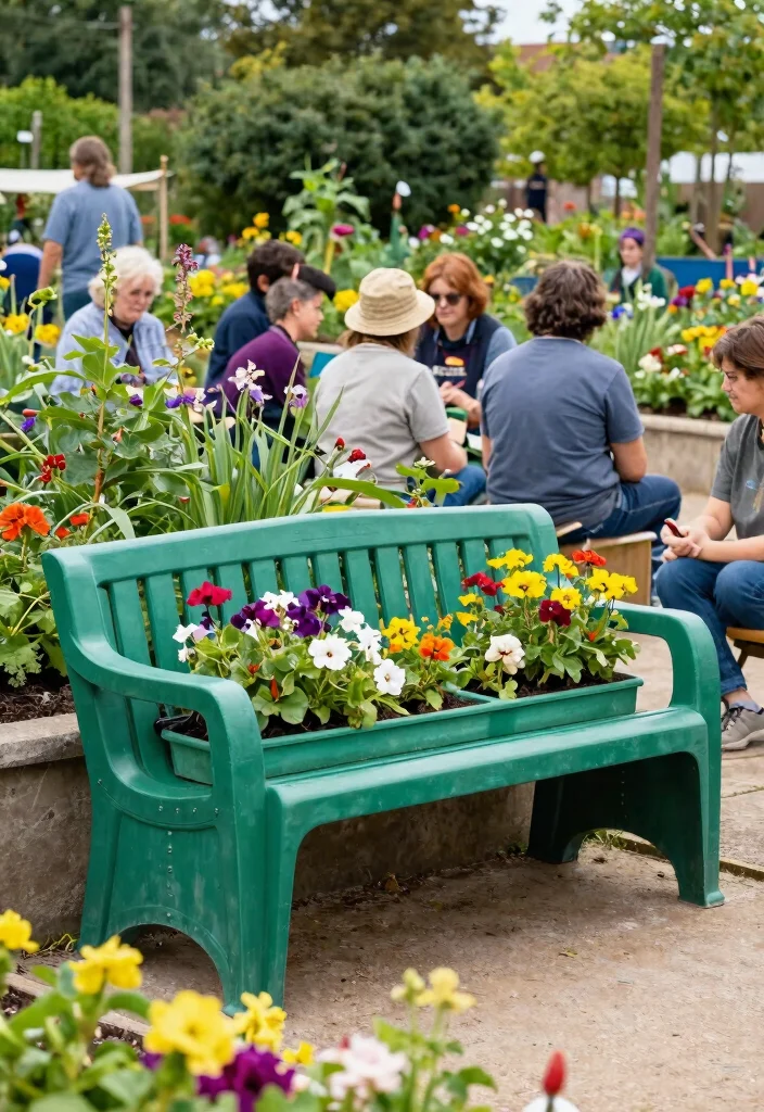 15 Outdoor Bench Design Ideas That Seat More Than Two People - 5. Eco-Friendly Recycled Benches 1