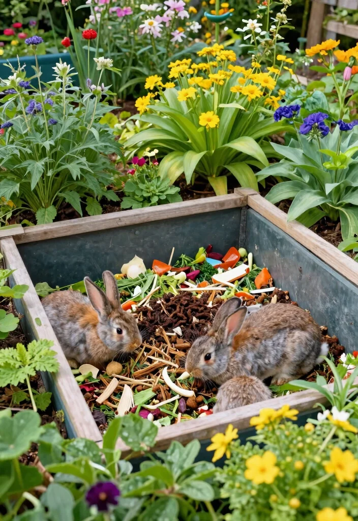 15 Outdoor Bunny Habitat Ideas That Keep Rabbits Safe From Predators - 11. Compost Bins for Natural Fertilizer 1
