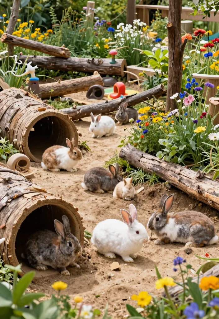 15 Outdoor Bunny Habitat Ideas That Keep Rabbits Safe From Predators - 5. Enrichment Zones 1