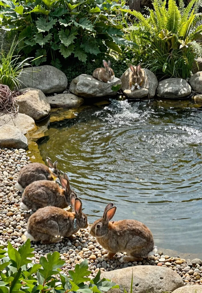 15 Outdoor Bunny Habitat Ideas That Keep Rabbits Safe From Predators - 6. Water Features 1