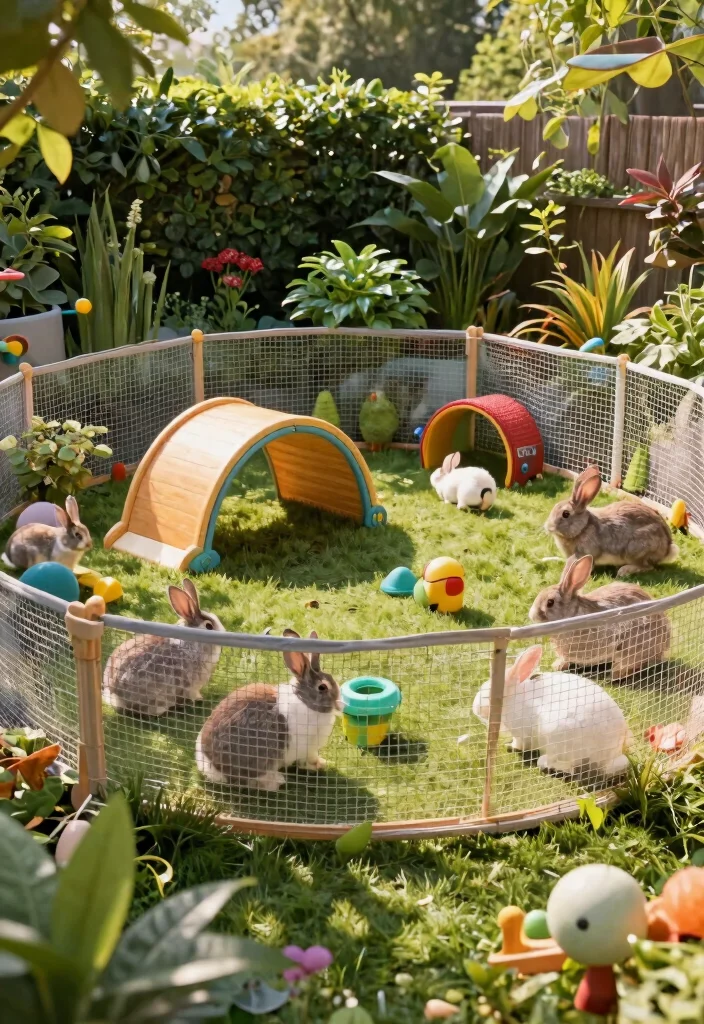15 Outdoor Bunny Habitat Ideas That Keep Rabbits Safe From Predators - 8. Secure Spaces for Playtime 1
