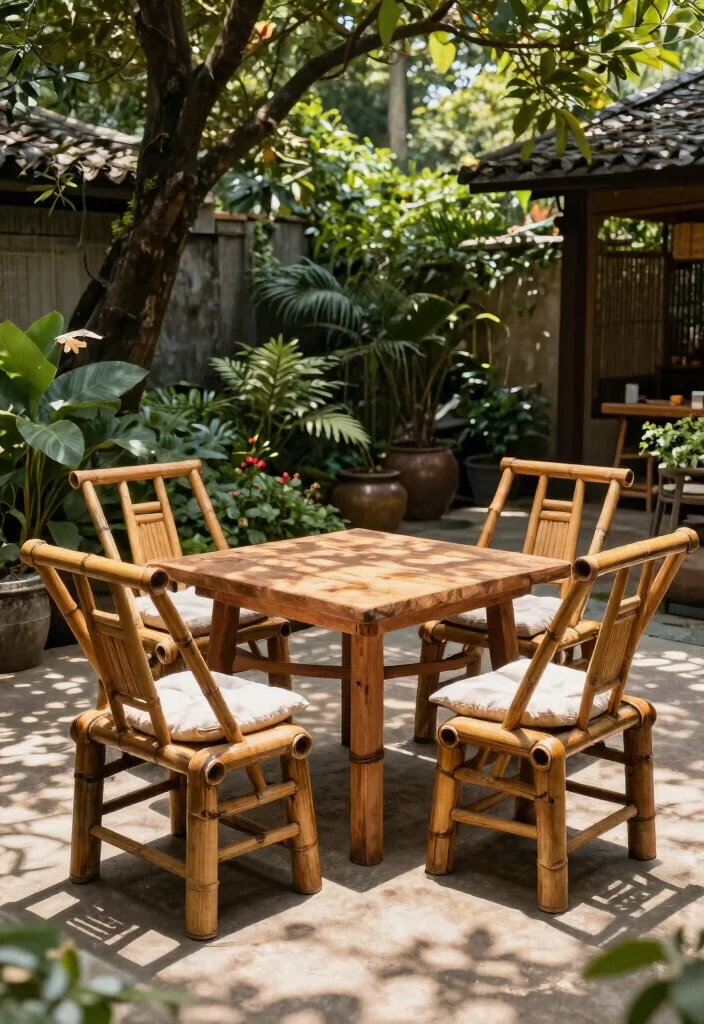15 Outdoor Patio Chairs That Stay Comfortable in Direct Sun - 11. Eco-Friendly Bamboo Chair 1