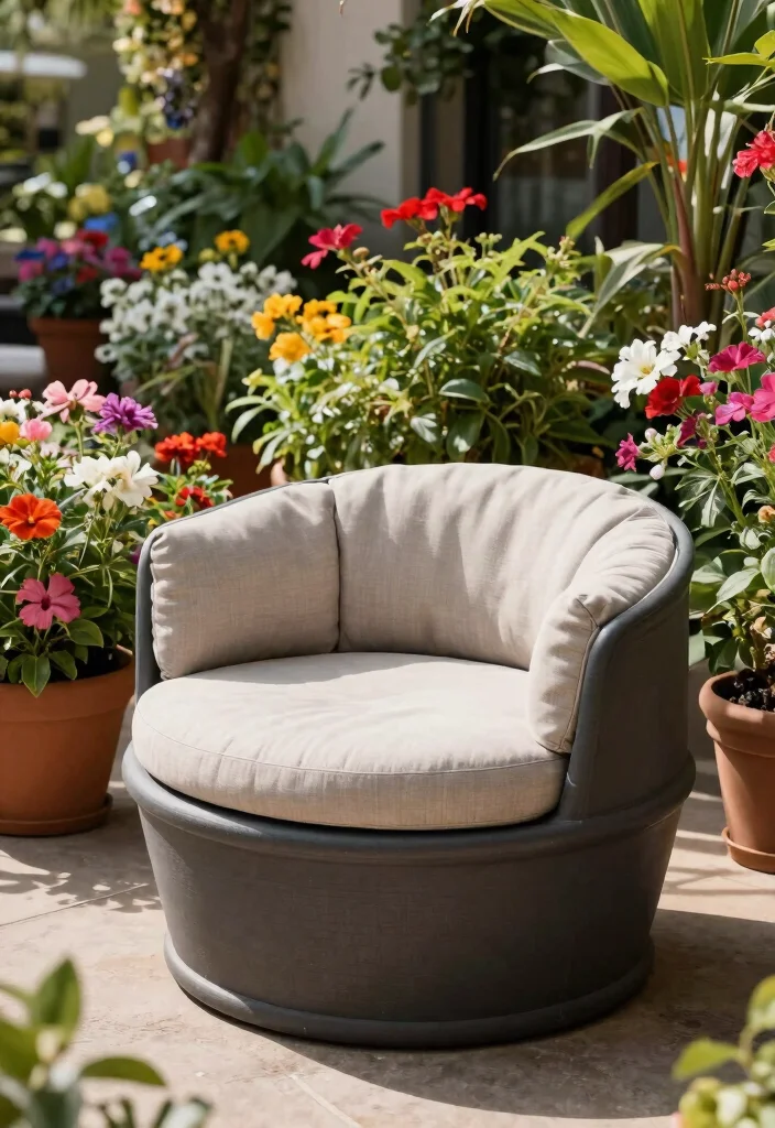 15 Outdoor Patio Chairs That Stay Comfortable in Direct Sun - 13. Unique Barrel Chair 1