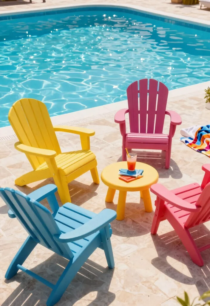 15 Outdoor Patio Chairs That Stay Comfortable in Direct Sun - 14. Playful Poolside Chair 1