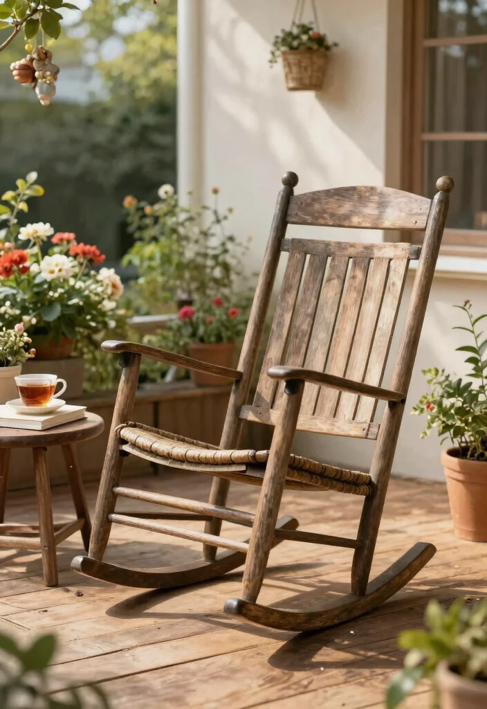 15 Outdoor Patio Chairs That Stay Comfortable in Direct Sun - 8. Elegant Rocking Chair 1
