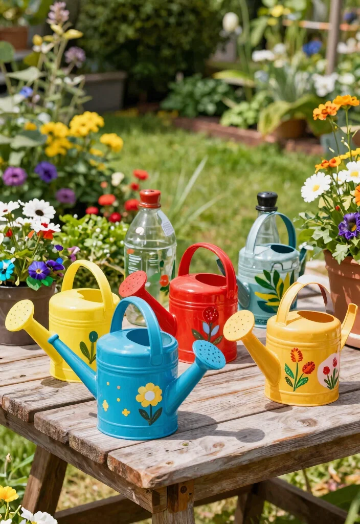 15 Plastic Bottle Planter Ideas That Actually Look Good in Your Garden - 11. Decorative Watering Can 1