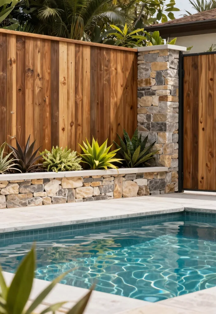 15 Pool Fence Ideas That Meet Code Without Blocking Views - 12. Fire-Resistant Fencing 1