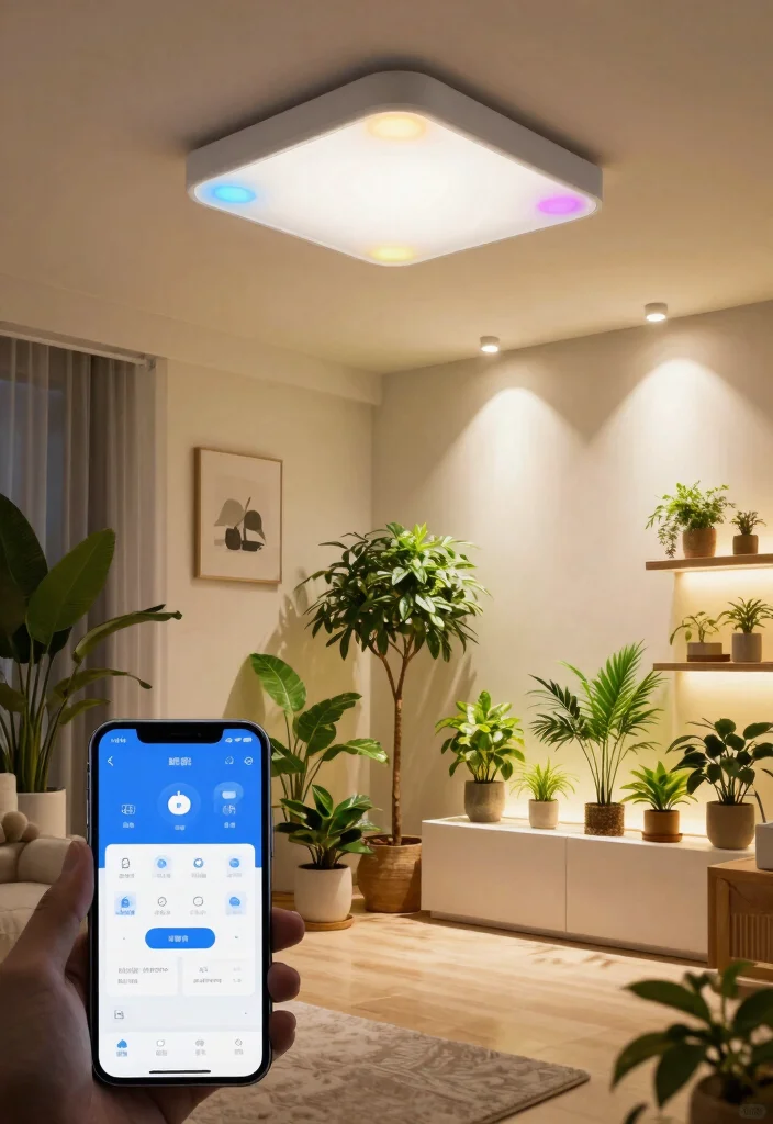 15 Spot Light Ceiling Ideas That Brighten Dark Corners - 6. Smart Lighting Solutions for Tech-Savvy Plant Lovers 1