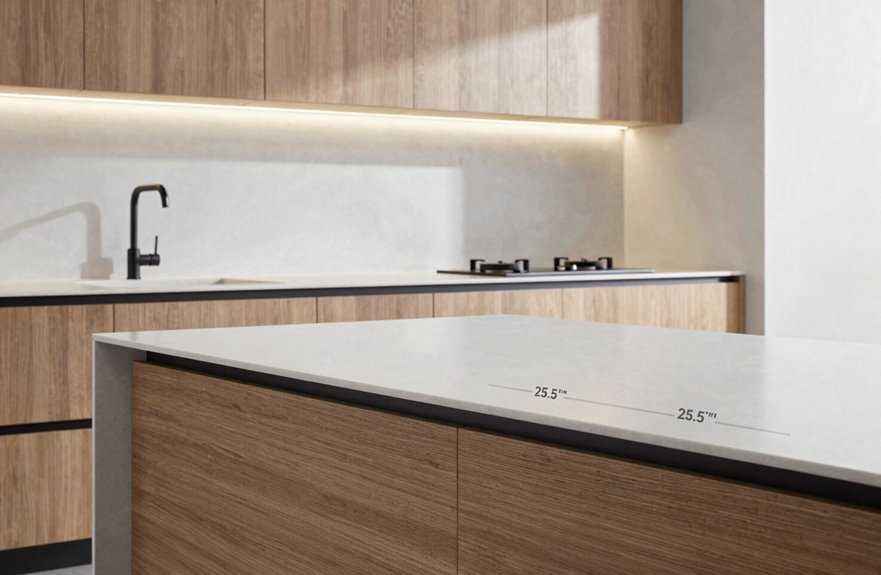 25 5 inch ergonomic counter depth