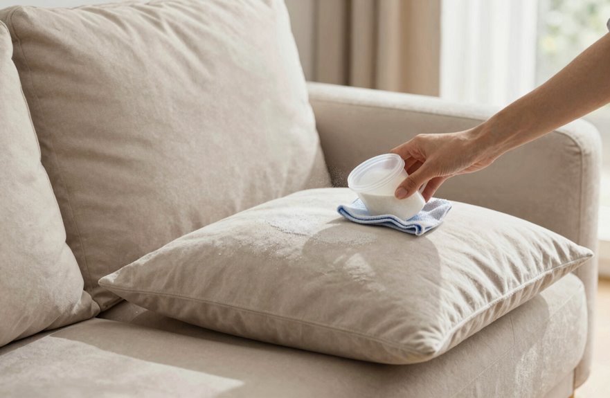 How to Dry Clean Sofa Cushions at Home 5 baking soda deodorizes upholstered furniture