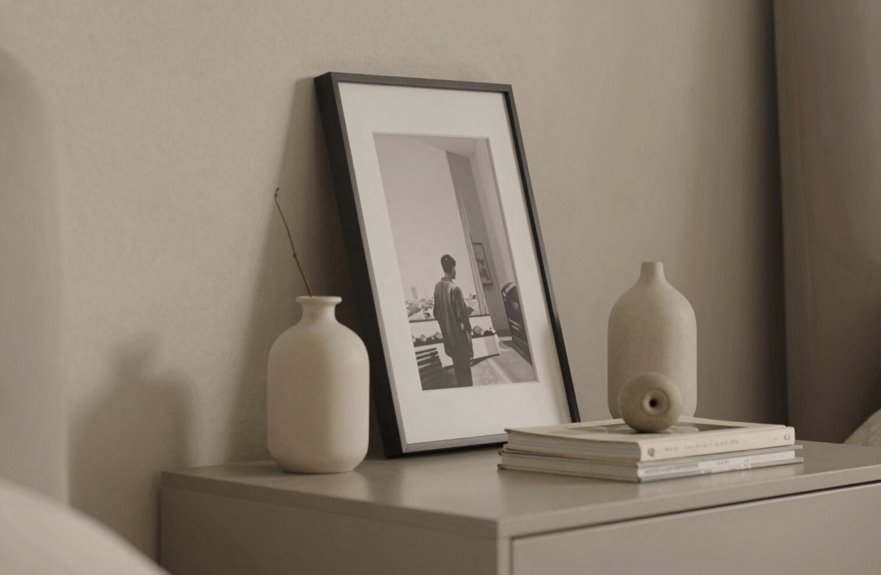 balance frames with cohesive tones and space
