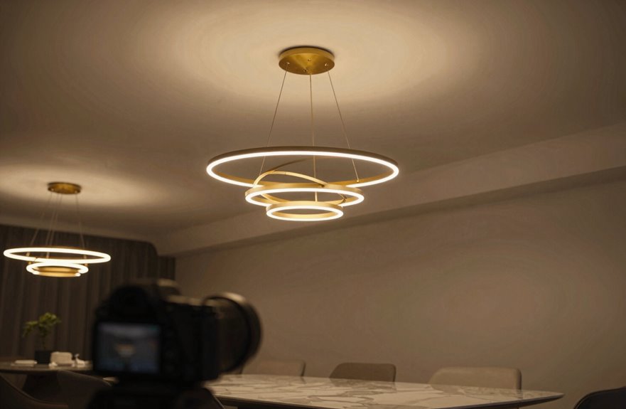 concentric ring chandelier proportions