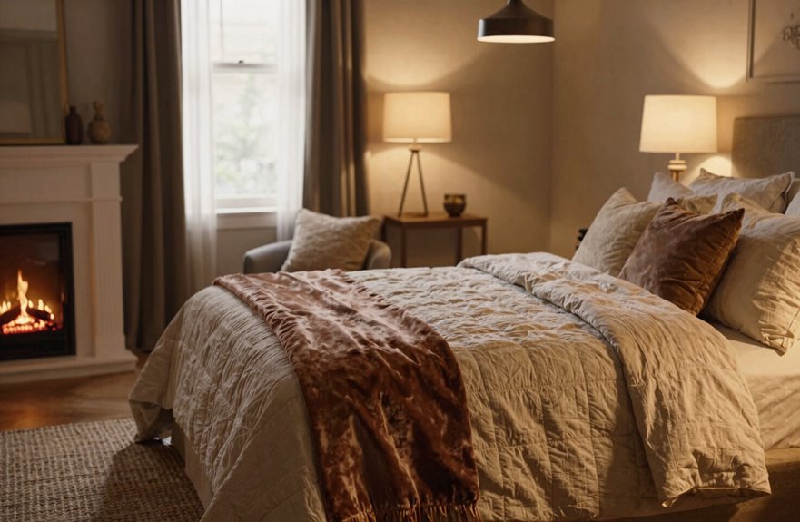 crisp linens layered warmth
