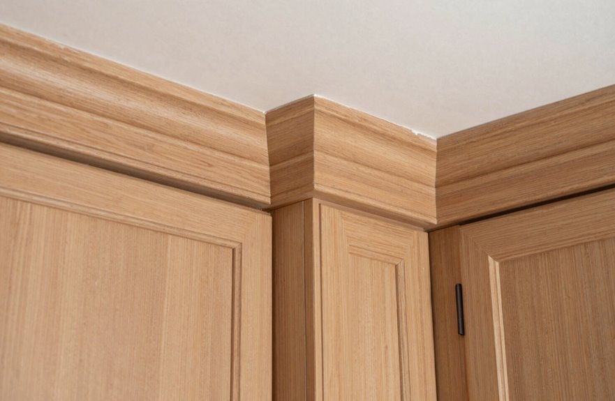 How to Update Kitchen Cabinets With 5 DIY Methods 3 crown molding transforms cabinetry dramatically