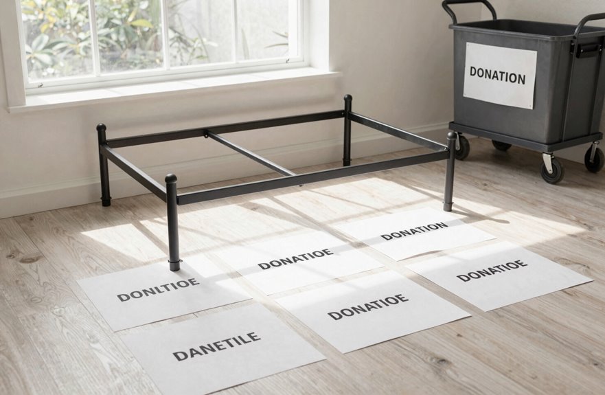 donating usable bed frames locally