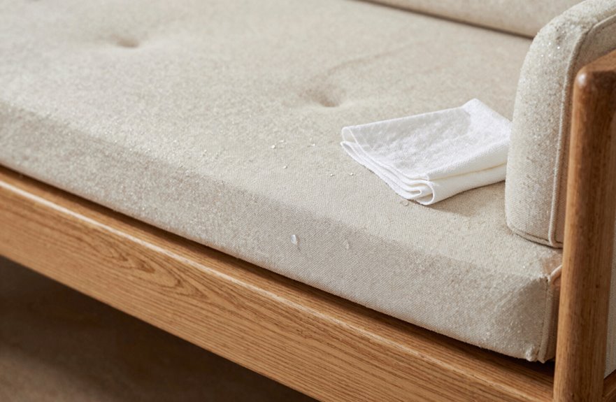 How to Dry Clean Sofa Cushions at Home 2 foam cleaner damp cloth caution