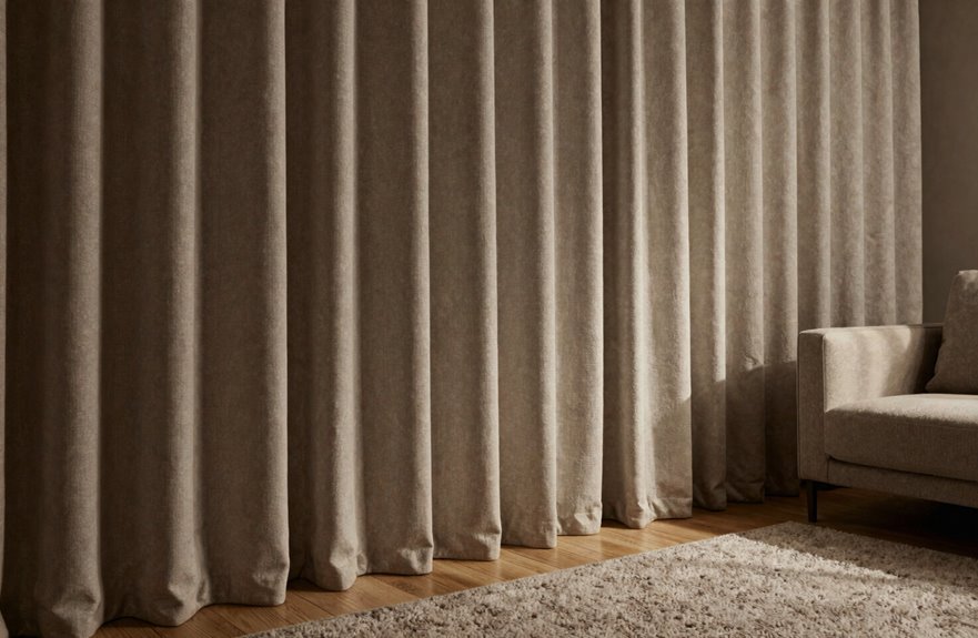 heavy fabric panels reduce noise