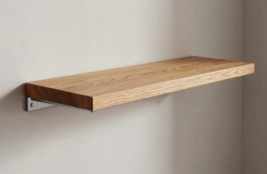 How to Build Wall Shelves Without Brackets Using 5 Alternative Methods 4 hidden brackets thick shelves installed