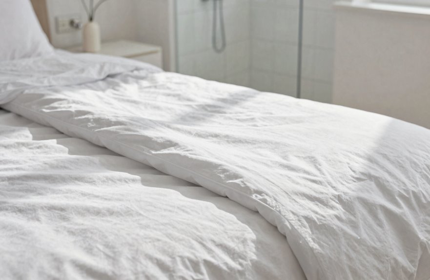 hot water sanitizes sheets effectively