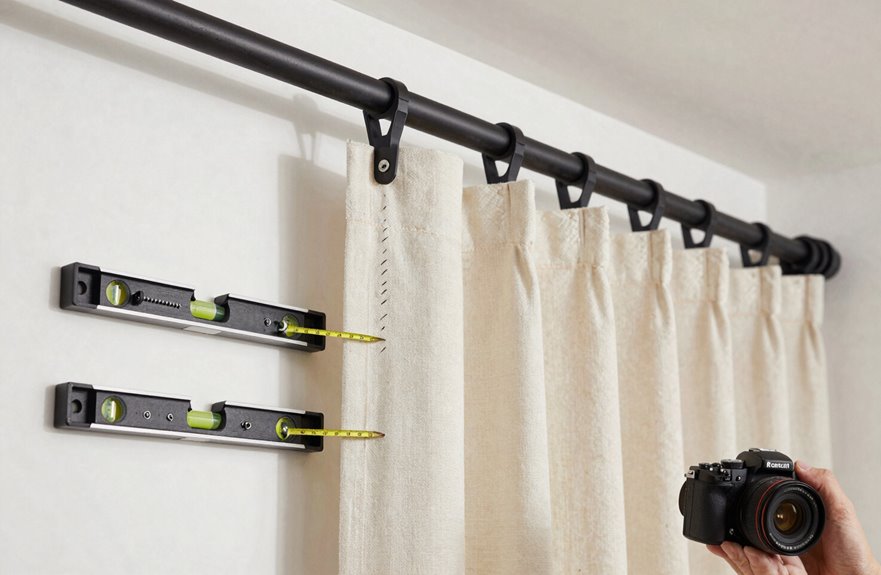 measure mark drill level brackets