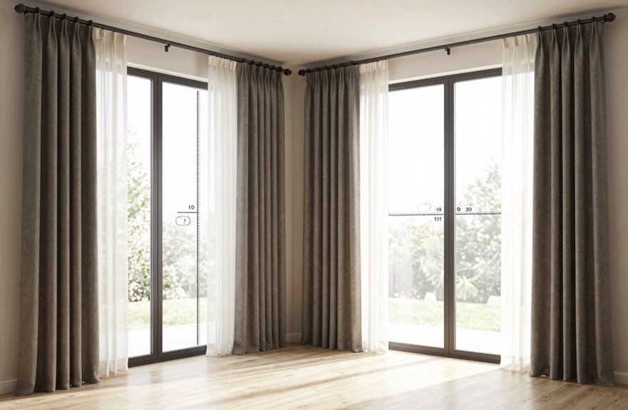 measure windows hang rod height