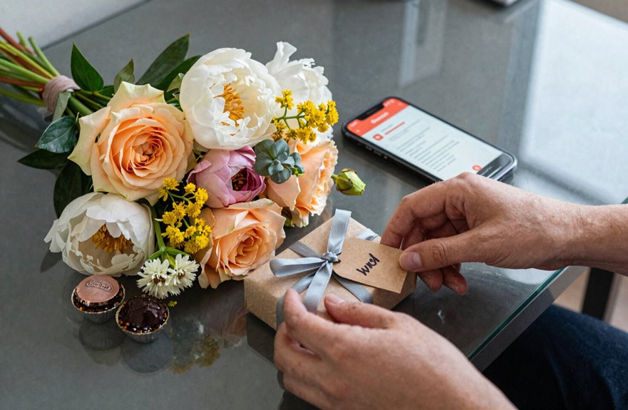 personalize bouquets with gifts