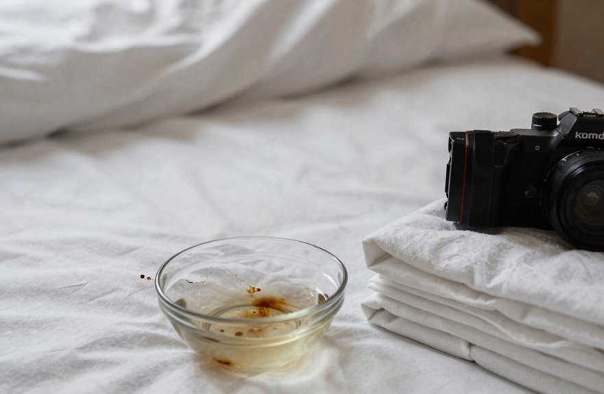 pretreat stains before washing sheets