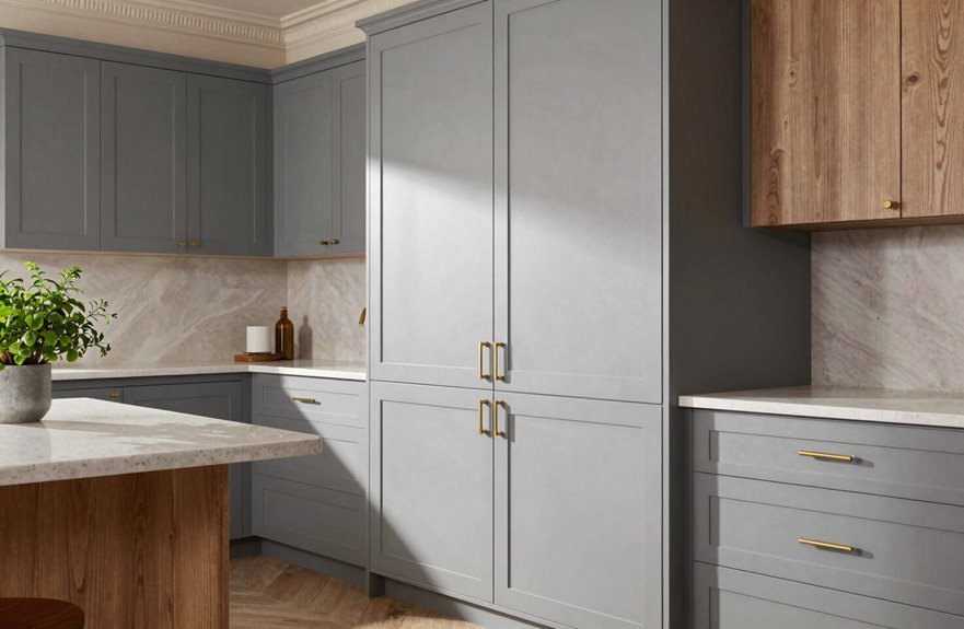 slim shaker slim flat panels integrated hardware