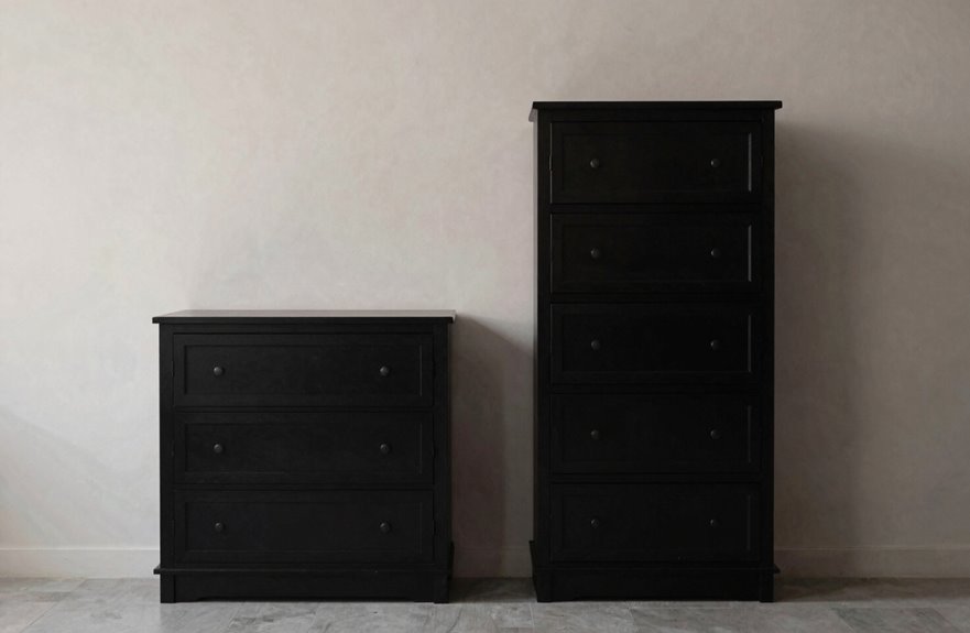 tall narrow chest saves space