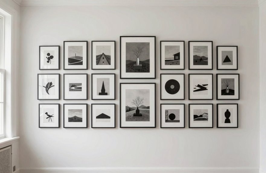 tape and balance gallery layout plan