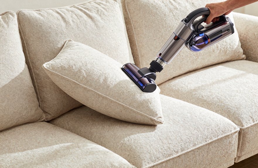 How to Dry Clean Sofa Cushions at Home 1 vacuum cushions before wet cleaning